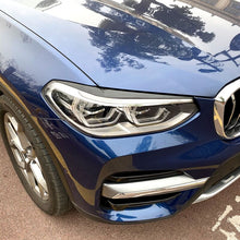 Load image into Gallery viewer, Carbon Black Headlight Eyelid Cover Trim For BMW X3 X4 G01 G02 2019-2022