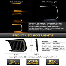 Load image into Gallery viewer, Autunik White+Amber Sequential LED DRL Turn Signal Fog Lights Cover Bezel For 2018-2021 Subaru WRX STi