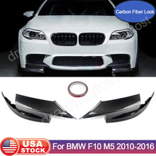 Load image into Gallery viewer, Autunik For 2010-2016 BMW F10 M5 Only Carbon Fiber Look Front Bumper Corner Splitter Side Canards
