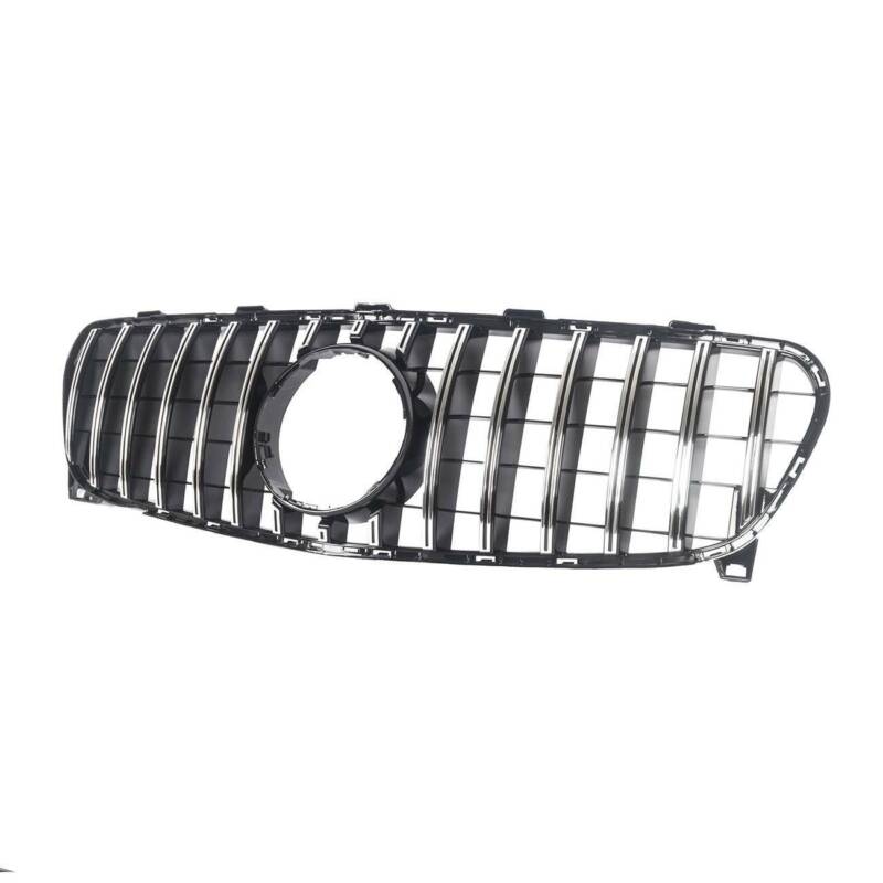 Autunik For 2018-2020 Mercedes GLA X156 Chrome/Black GT Front Hood Grille Grill
