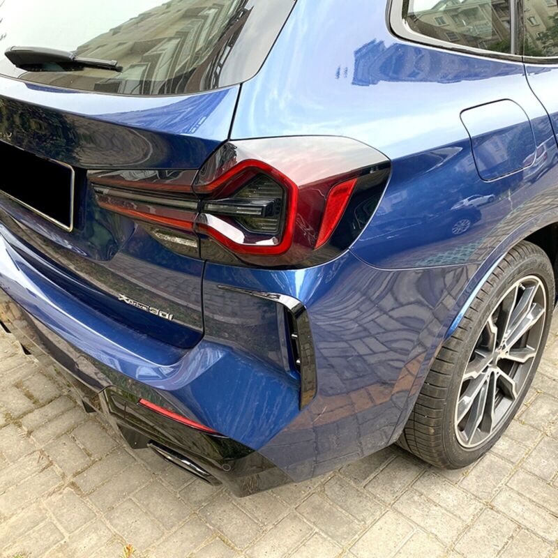 Autunik Carbon Black Rear Side Air Vent Splitter Cover Trim For BMW X3 G01 X4 G02 M Sport 2022-2023