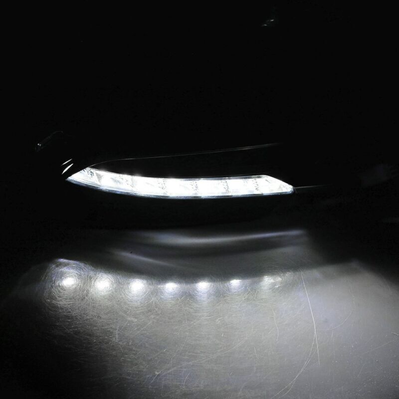 Autunik LED Daytime Running Light DRL Fog Lights For Mercedes W204 C300 C350 AMG Sport Bumper 2008-2011