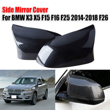 Laden Sie das Bild in den Galerie-Viewer, Carbon Fiber Look Side Mirror Cover Caps M Style for BMW X5 F15 X6 F16 28i 35i 2014-2018