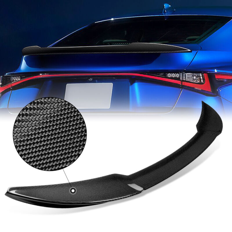 Autunik Carbon Fiber Rear Trunk Spoiler Wing fits Lexus IS Sedan IS300 IS350 IS500 2021-2023