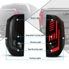 Cargar imagen en el visor de la galería, Autunik Smoke LED Tail Lights For 2014-2021 Toyota Tundra Sequential Brake Rear Lamps