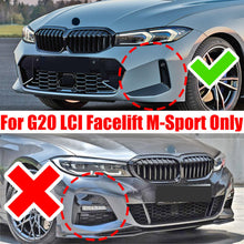 Cargar imagen en el visor de la galería, Gloss Black Front Bumper Lip Spoiler For BMW 3 Series G20 M340i 330i M Sport 2023+