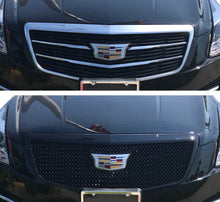 Laden Sie das Bild in den Galerie-Viewer, Gloss Black Honeycomb Front Bumper Mesh Grille Overlay for 15-19 Cadillac ATS