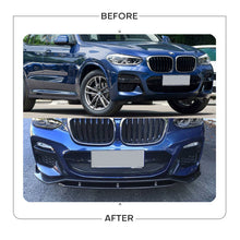Cargar imagen en el visor de la galería, Autunik Front Bumper Lip Splitters for BMW X3 G01 X4 G02 2018-2021 Carbon Fiber Look