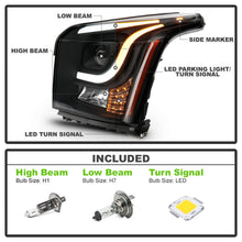 Charger l&#39;image dans la galerie, White + Amber OLED Tube Projector Headlight For GMC Yukon XL 2015-2020