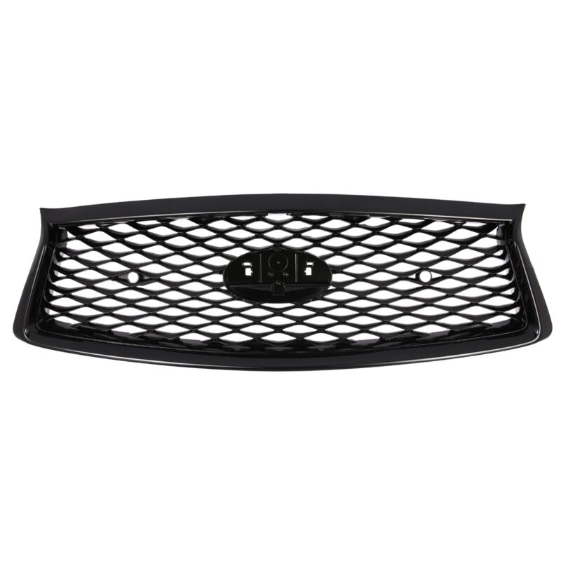 For Infiniti Q50 Sport 2018-2022 Gloss Black Front Upper Grille & Lower Grille