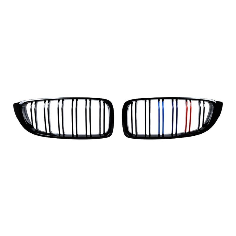 M-Color Front Hood Grille Gloss Black For BMW 4-Series F32 F33 F36 2014-2020