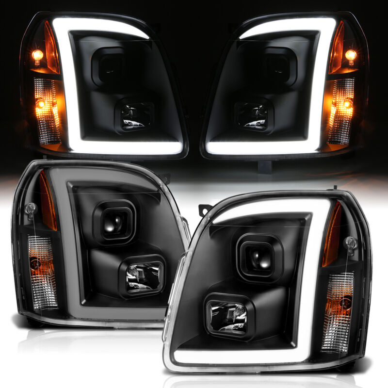 Black LED Projector Headlights For 2007-2014 GMC Yukon XL Denali