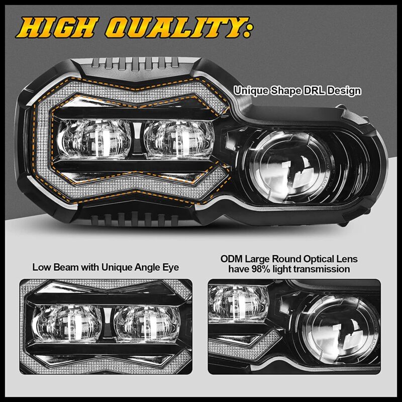 Motorcycle LED Headlight For BMW BMW F650GS F700GS F800GS ADV Adventure