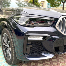 Load image into Gallery viewer, Headlight Eyelid Eyebrow Trim For BMW X5 G05 X6 G06 2019-2023 Carbon Look / Glossy Black
