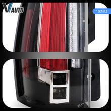 Charger l&#39;image dans la galerie, LED Tail Lights For 2007-2014 GMC Yukon Chevrolet Tahoe Suburban Red Clear Lens